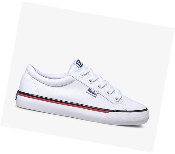 Keds Big Kid Jump Kick Tela Scarpe Casual Bambino Bianche | ZYRJT-8927