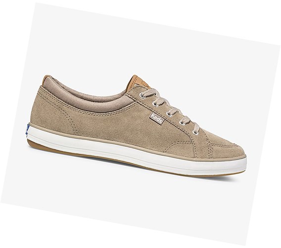 Keds Center Scamosciate Scarpe Stringate Donna Marroni | CWTBF-5713