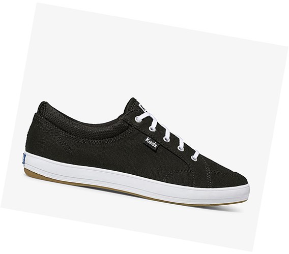 Keds Center Scarpe Stringate Donna Nere | SAFDB-9685