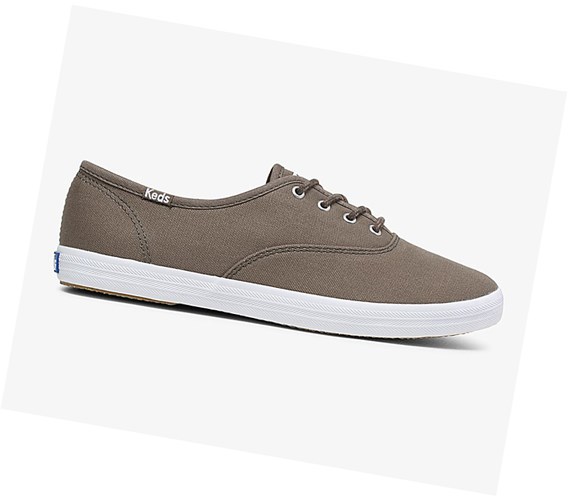 Keds Champion Fall Solids Scarpe Stringate Donna Verde Oliva | DIAZQ-0347