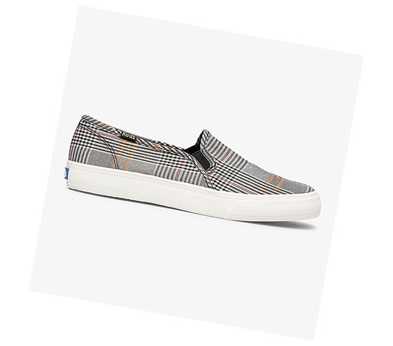 Keds Double Decker Plaid Scarpe Slip On Donna Nere Colorate | LFRIN-4061