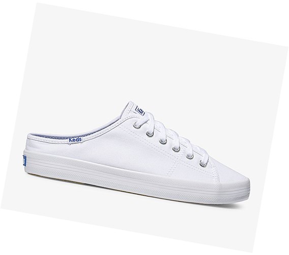 Keds Kickstart Mule Core Tela Scarpe Slip On Donna Bianche | RQFIW-7482