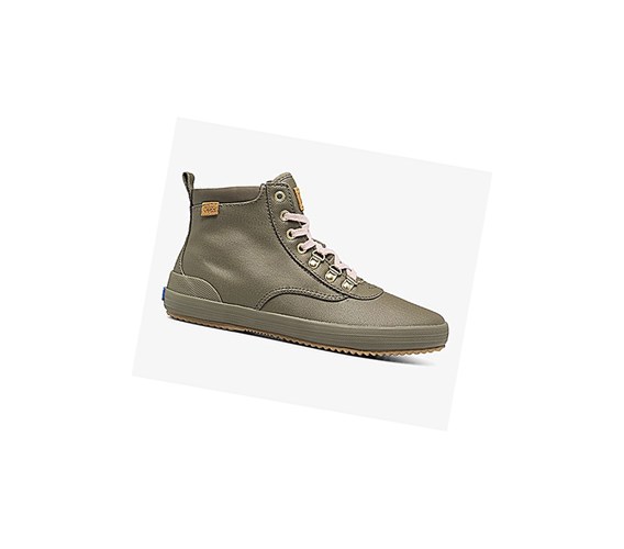 Keds Scout Boot II Acqua Scarpe Stringate Donna Verde Oliva | CPMNA-1034