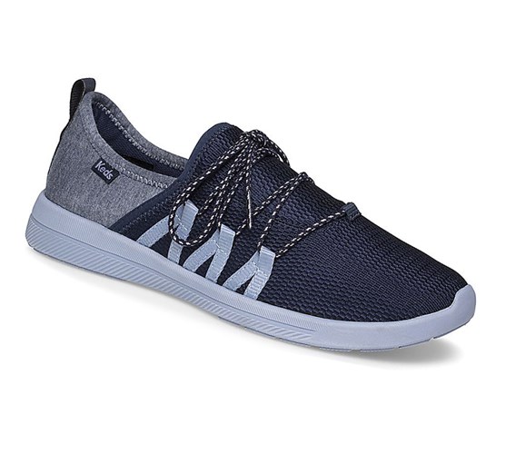 Keds Studio Lively Shimmer Mesh Athleisure Scarpe Slip On Donna Blu Marino | RDNJX-6209