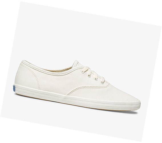 Keds Vintage Champion Tela Scarpe Stringate Donna Bianche | KUXYJ-5827