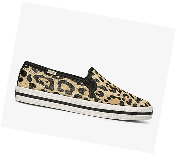 Keds x kate spade new york Calf Hair Slip On Scarpe Slip On Donna Leopardate | ESFQU-1309