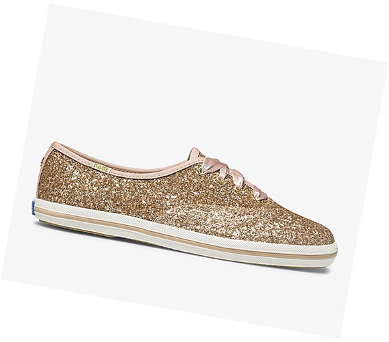 Keds x kate spade new york Champion Glitter Wedding Scarpe Stringate Donna Rosa Oro | IHEAX-4129