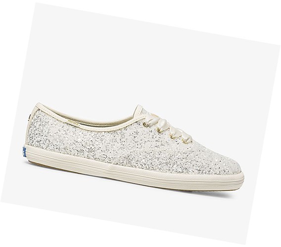 Keds x kate spade new york Champion Glitter Wedding Scarpe Stringate Donna Crema | UYAXF-0529