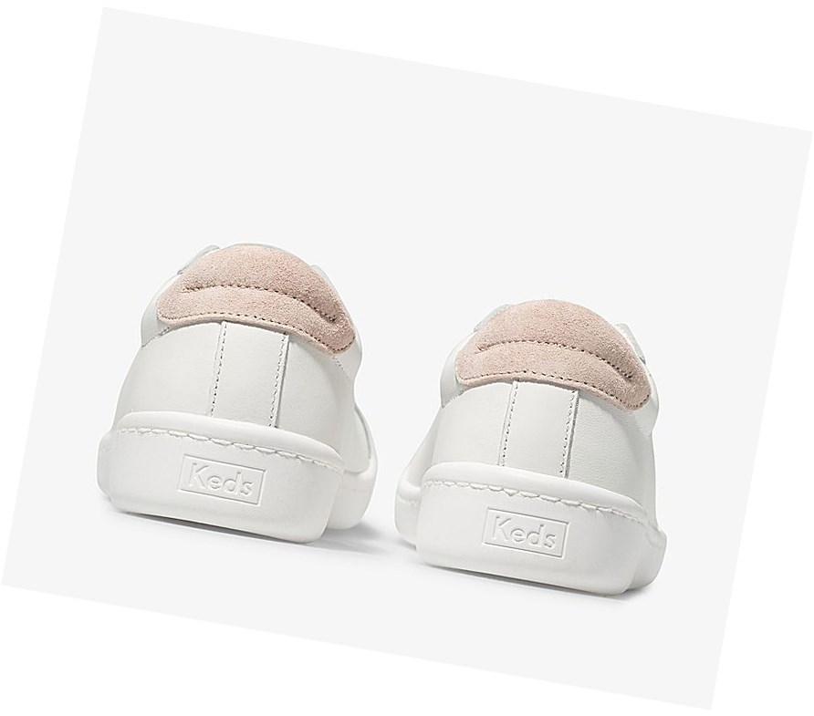 Keds Ace Pelle Scarpe Stringate Donna Bianche | JIEGD-5692