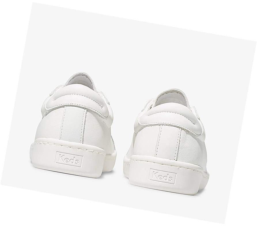 Keds Ace Pelle Scarpe Stringate Donna Bianche | YWPFA-1385