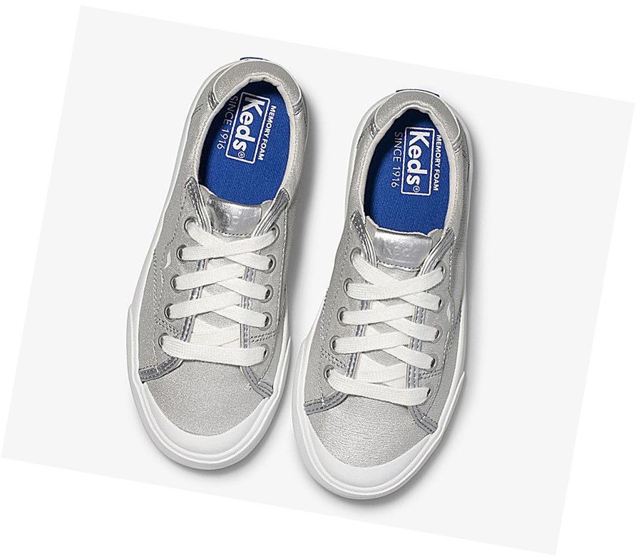 Keds Big Kid Crew Kick '75 Spring Scarpe Casual Bambino Argento | YLGDA-9067