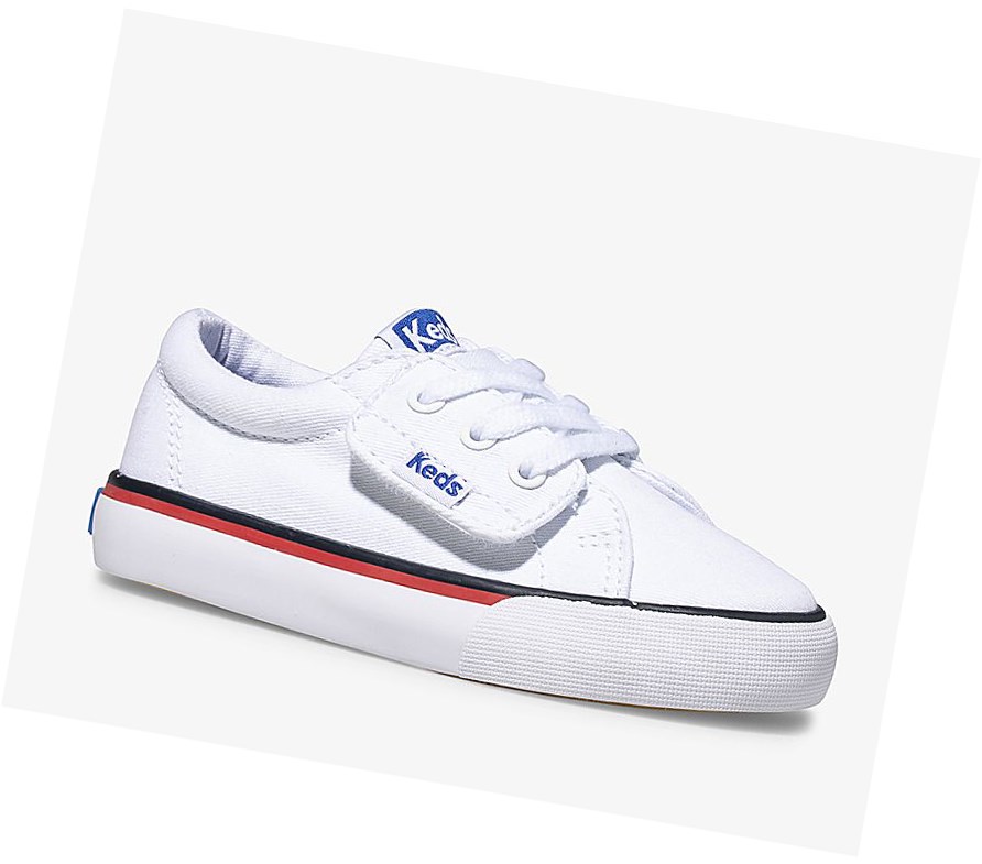 Keds Big Kid Jump Kick Jr. Tela Scarpe Casual Bambino Bianche | CPGDO-0846