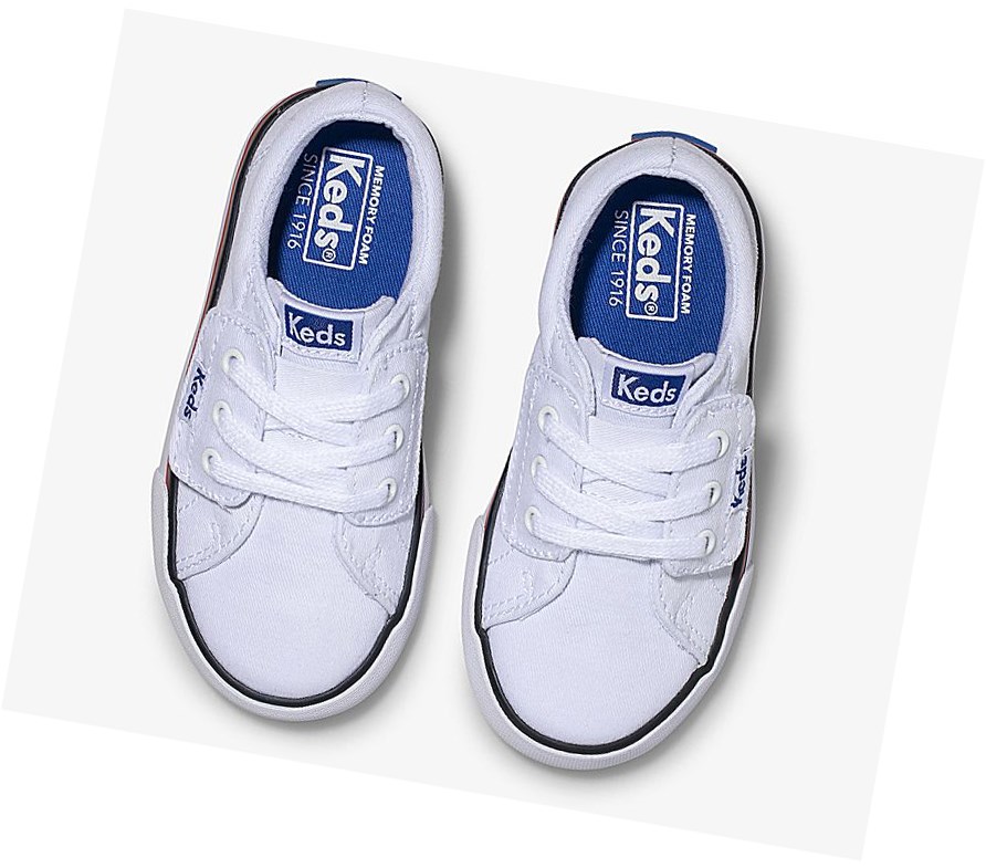 Keds Big Kid Jump Kick Jr. Tela Scarpe Casual Bambino Bianche | CPGDO-0846