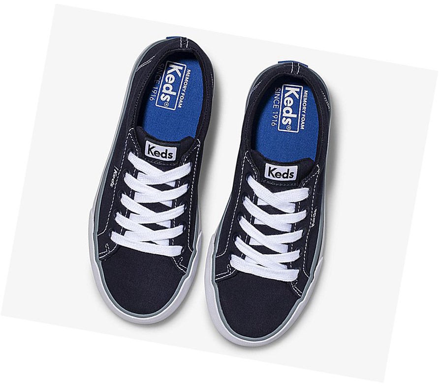 Keds Big Kid Jump Kick Tela Scarpe Da Ginnastica Bambino Blu Marino | NUXCP-2179