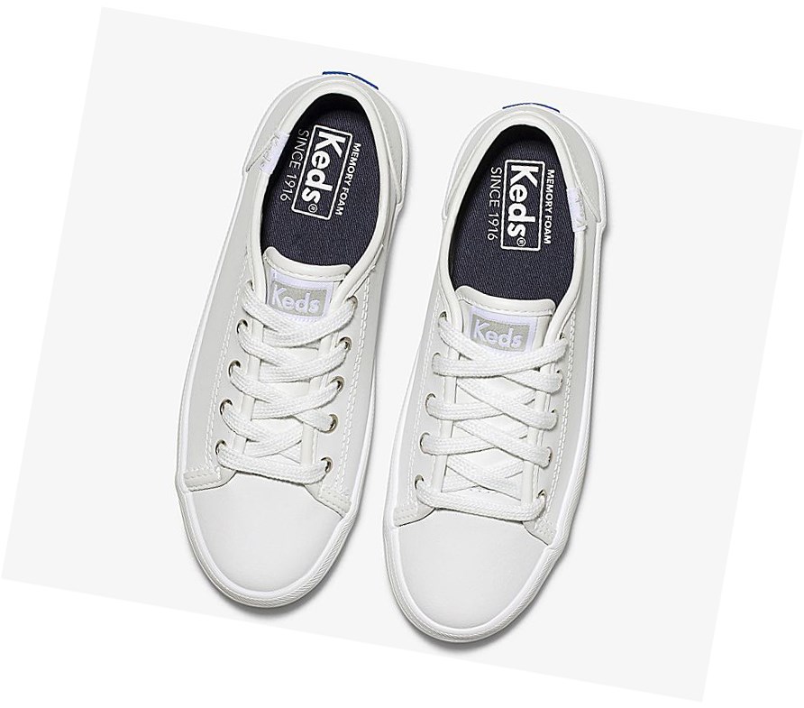Keds Big Kid Kickstart Core Scarpe Casual Bambino Bianche | DOQCY-4597
