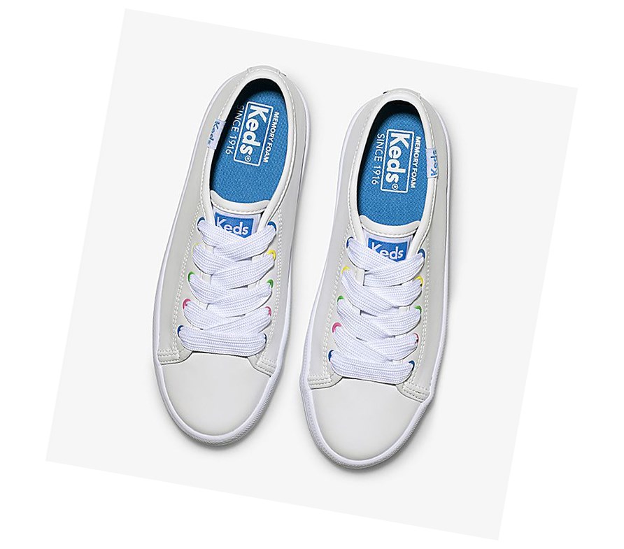 Keds Big Kid Kickstart Multi Scarpe Da Ginnastica Bambino Bianche Colorate | UZDMC-4082