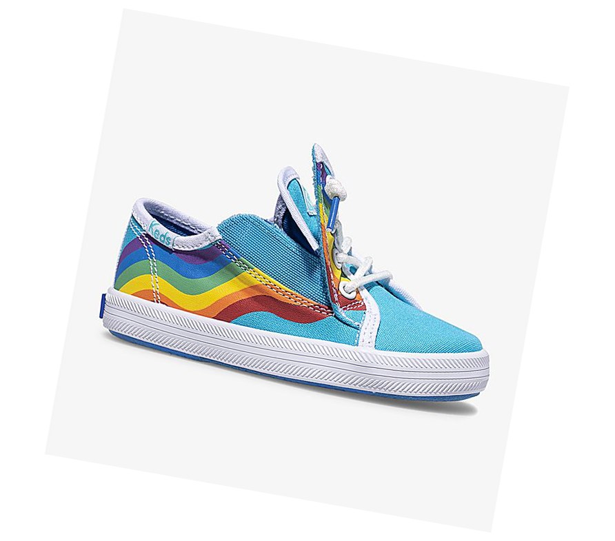 Keds Big Kid PWR GRL Kickstart Jr Scarpe Casual Bambino Blu Colorate | TZUQG-2735