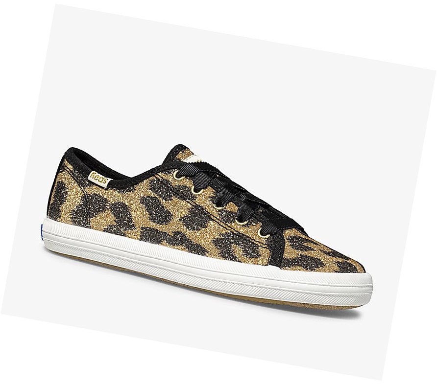 Keds Big Kid x kate spade new york Kickstart Glitter Leopard Scarpe Da Ginnastica Bambino Leopardate | MCWKF-6921
