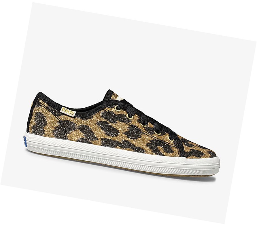 Keds Big Kid x kate spade new york Kickstart Glitter Leopard Scarpe Da Ginnastica Bambino Leopardate | MCWKF-6921
