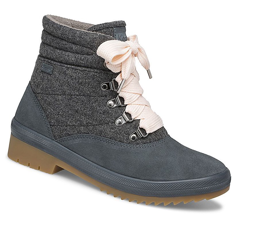 Keds Camp Acqua Stivali Stringati Donna Blu Grigie | MSRUQ-4527