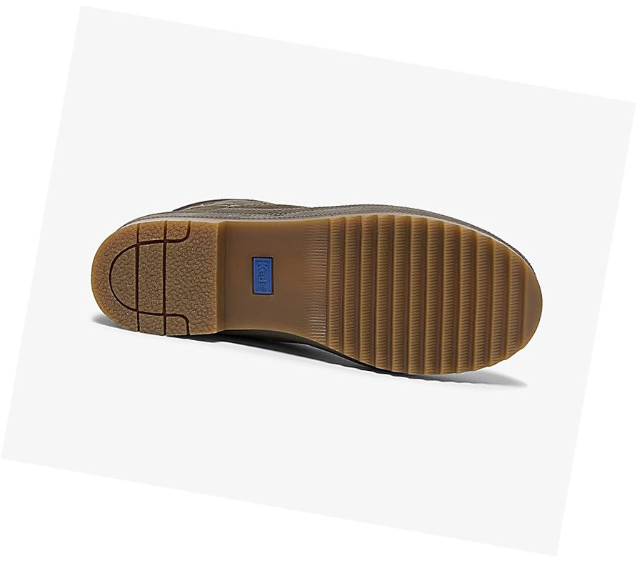 Keds Camp Boot Acqua Stivali Stringati Donna Verde Oliva | ETZGD-2061