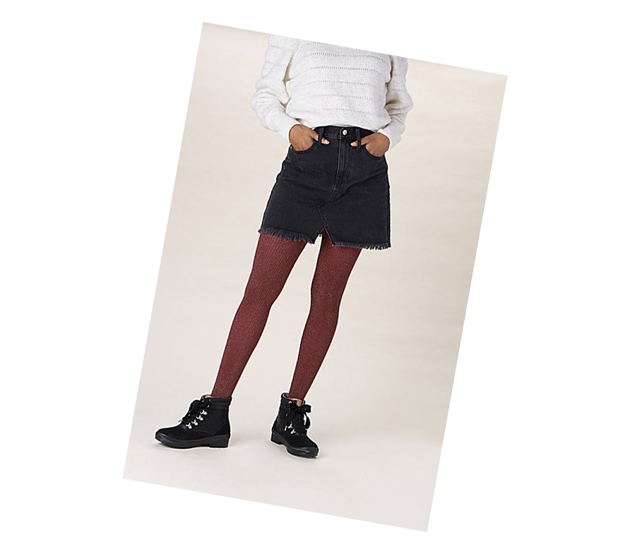 Keds Camp Boot Acqua Stivali Stringati Donna Nere | PVXRS-5327