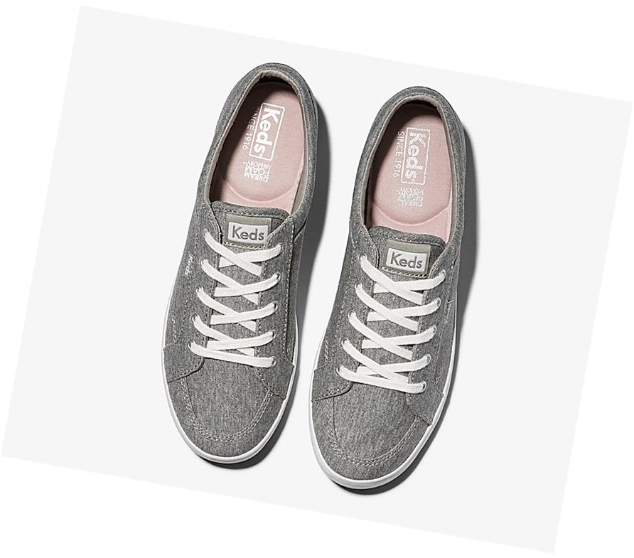 Keds Center Jersey Comfort Scarpe Stringate Donna Grigie | OLWTB-8921