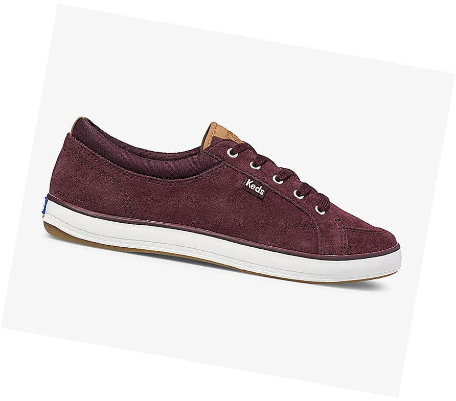 Keds Center Scamosciate Comfort Scarpe Stringate Donna Rosse | KXWIY-5738