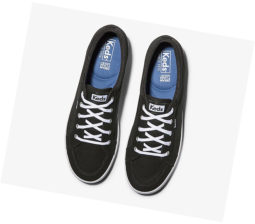 Keds Center Scarpe Stringate Donna Nere | SAFDB-9685
