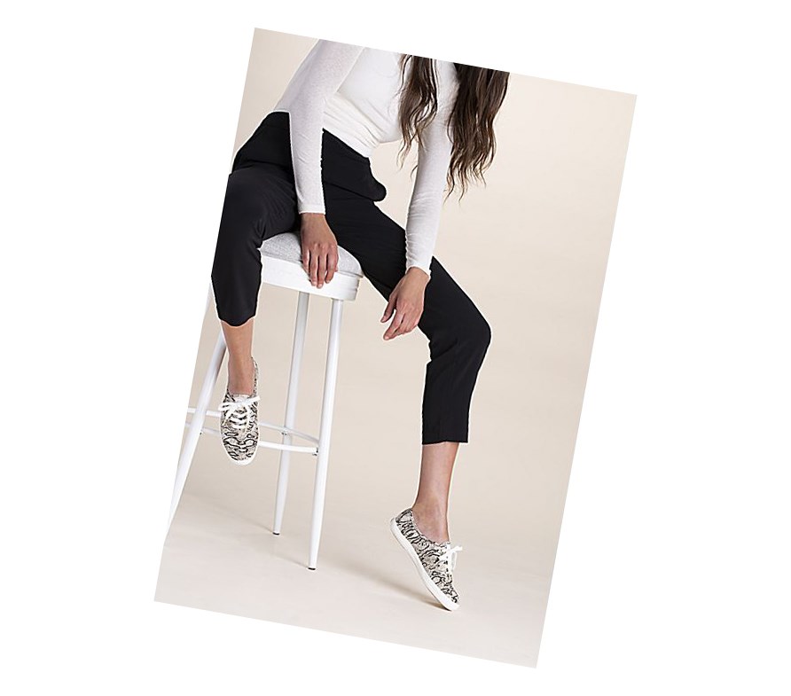 Keds Champion Animal Scarpe Stringate Donna Crema Serpent | AXZKW-8502