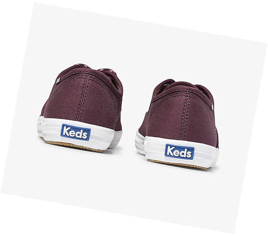 Keds Champion Fall Solids Scarpe Stringate Donna Rosse | JIWUA-2813