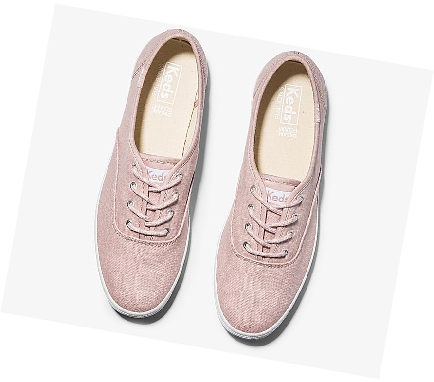 Keds Champion Fall Solids Scarpe Stringate Donna Rosa | YXVPF-1258