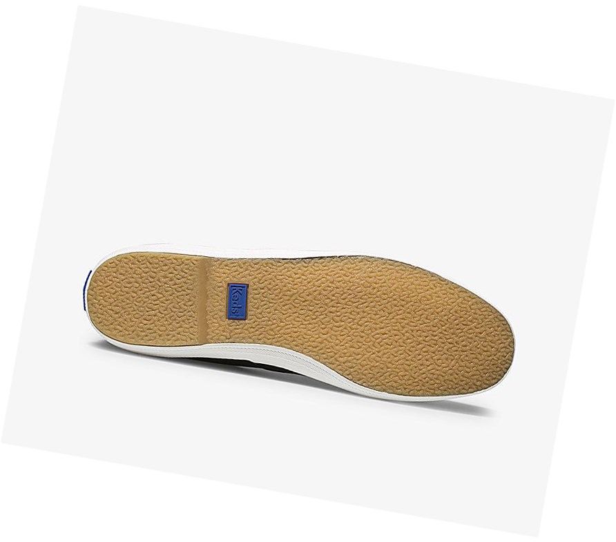 Keds Champion Luxe Pelle Scarpe Stringate Donna Nere | GTLSU-2786