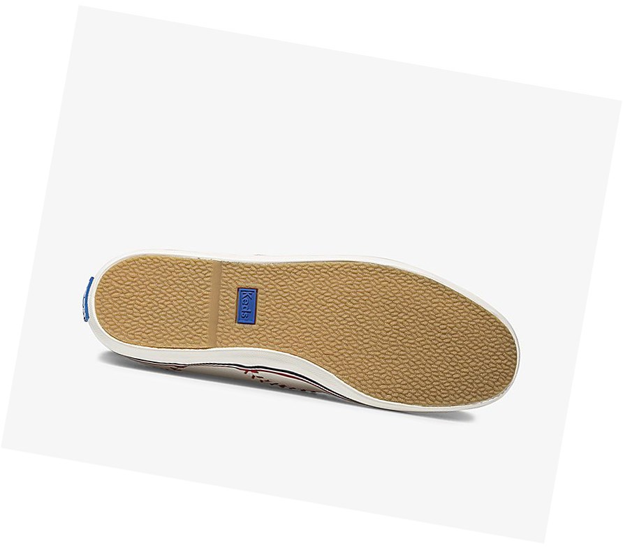 Keds Champion Pennant Pelle Scarpe Stringate Donna Bianche | FMIGQ-3246