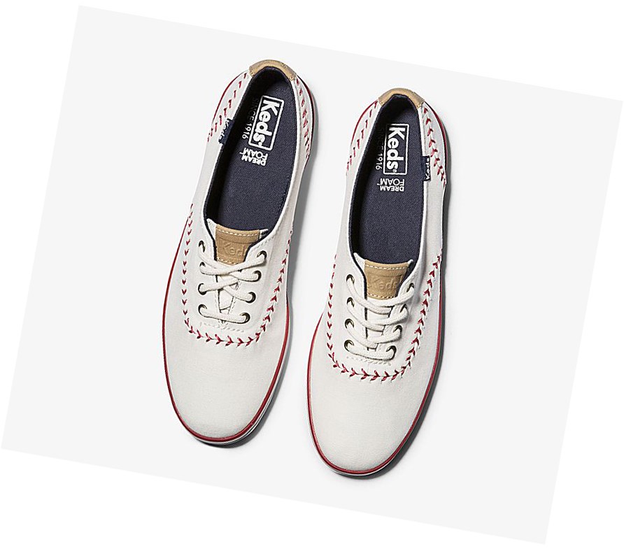 Keds Champion Pennant Scarpe Stringate Donna Bianche | WDJGH-6532