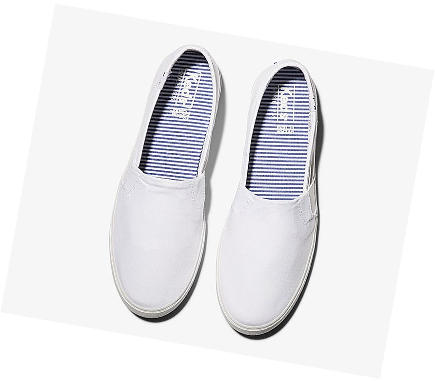 Keds Clipper Washed Solids Comfort Scarpe Slip On Donna Bianche | NTDHP-7084