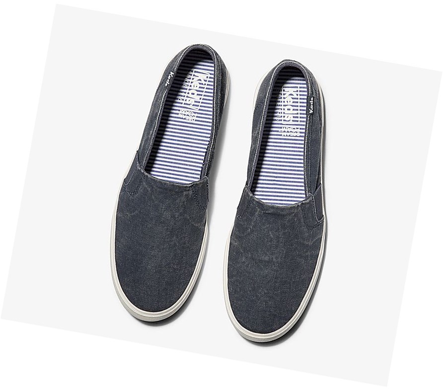 Keds Clipper Washed Solids Scarpe Slip On Donna Blu Marino | IEONJ-4912