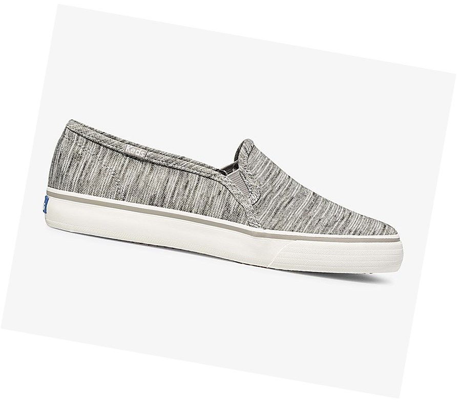 Keds Double Decker Heathered Stripe Knit Scarpe Slip On Donna Grigie | HIPMN-3850