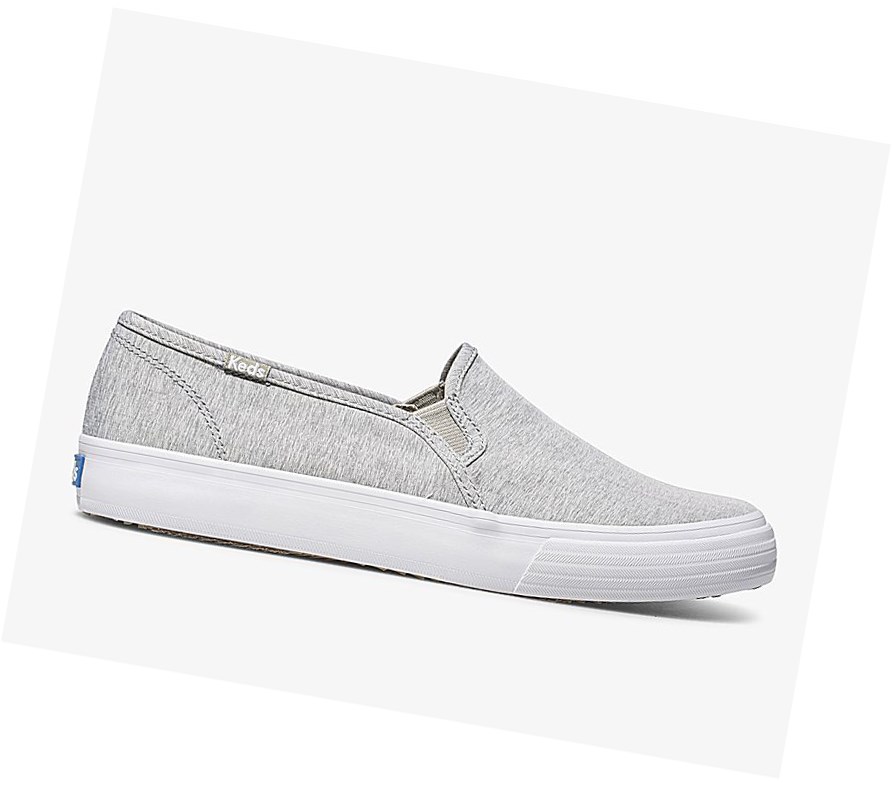 Keds Double Decker Heathered Woven Scarpe Slip On Donna Grigie | BPHSF-0251