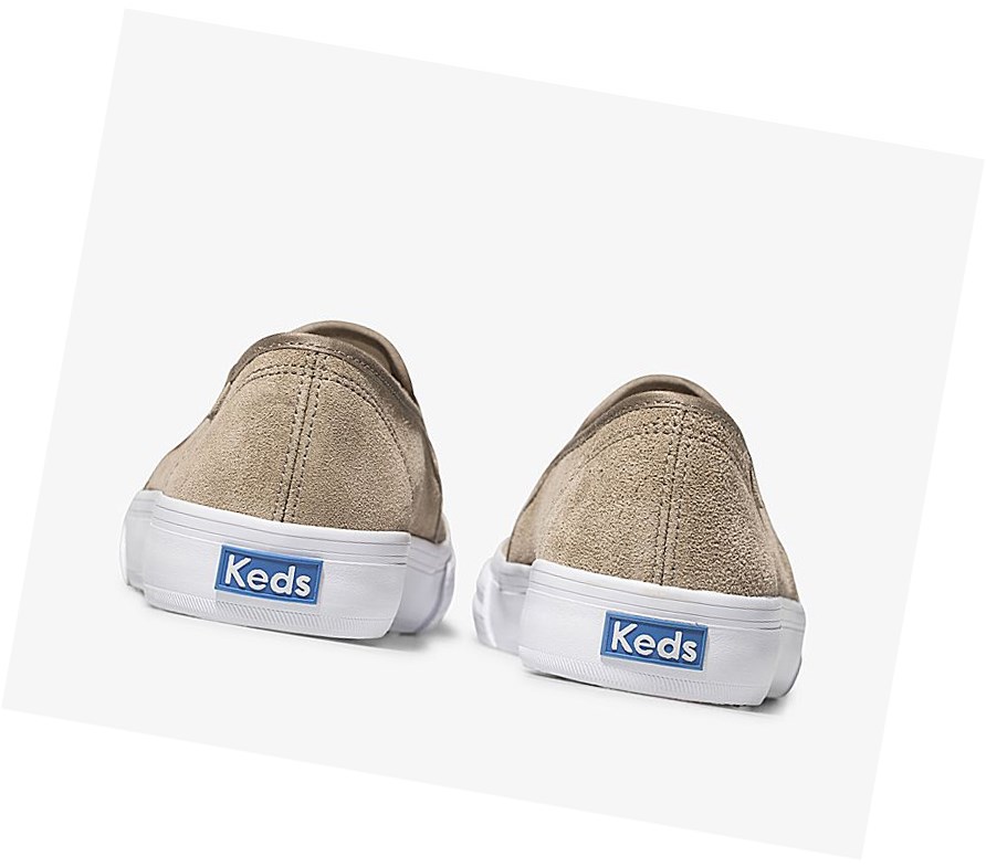 Keds Double Decker Perf Scamosciate Scarpe Slip On Donna Marroni | ZEWUJ-8925