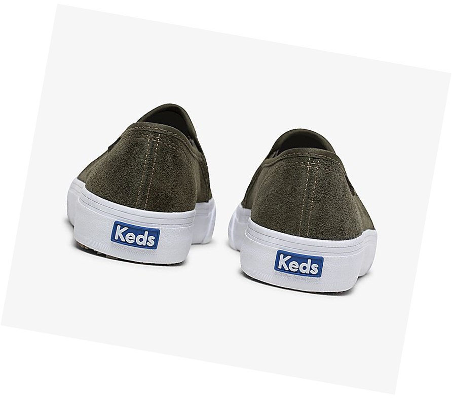 Keds Double Decker Scamosciate Fall Comfort Scarpe Slip On Donna Verdi | GPRJF-6408