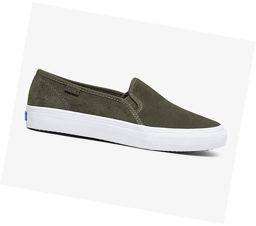 Keds Double Decker Scamosciate Fall Comfort Scarpe Slip On Donna Verdi | GPRJF-6408