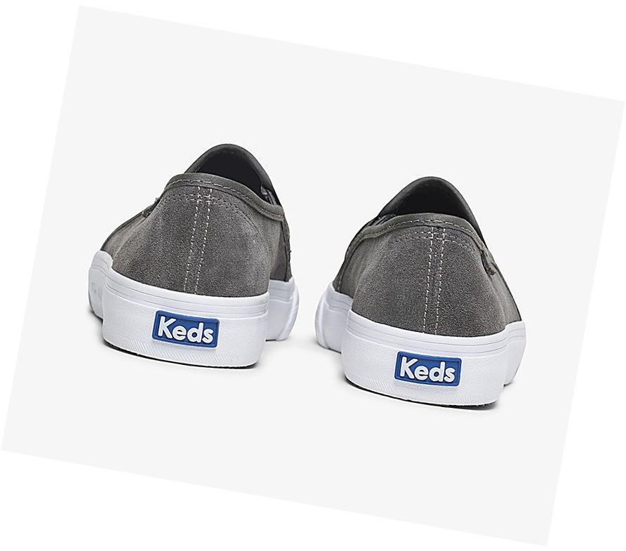 Keds Double Decker Scamosciate Fall Comfort Scarpe Slip On Donna Grigie Scuro | MYPOU-2395