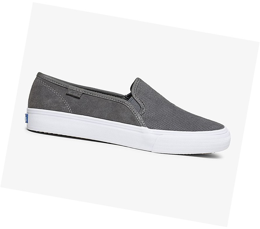Keds Double Decker Scamosciate Fall Comfort Scarpe Slip On Donna Grigie Scuro | MYPOU-2395