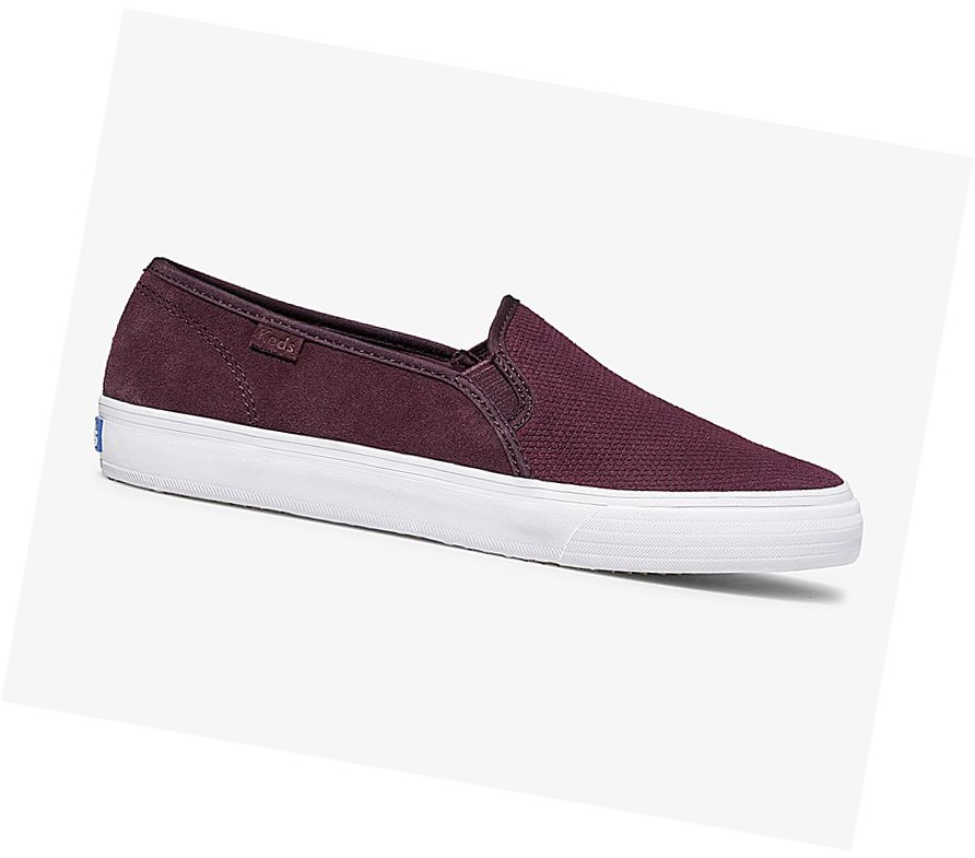 Keds Double Decker Scamosciate Fall Comfort Scarpe Slip On Donna Rosse | RHFBL-3549