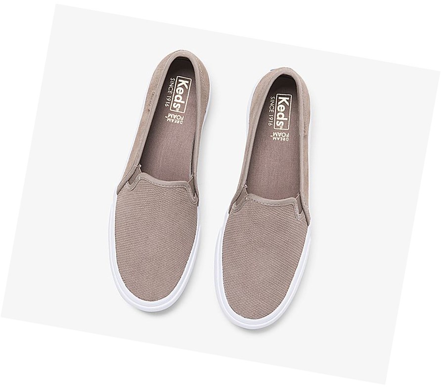 Keds Double Decker Scamosciate Fall Scarpe Slip On Donna Grigie | ANDHU-1964