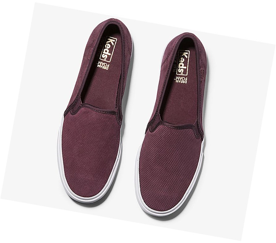 Keds Double Decker Scamosciate Fall Scarpe Slip On Donna Rosse | DMKEP-2953