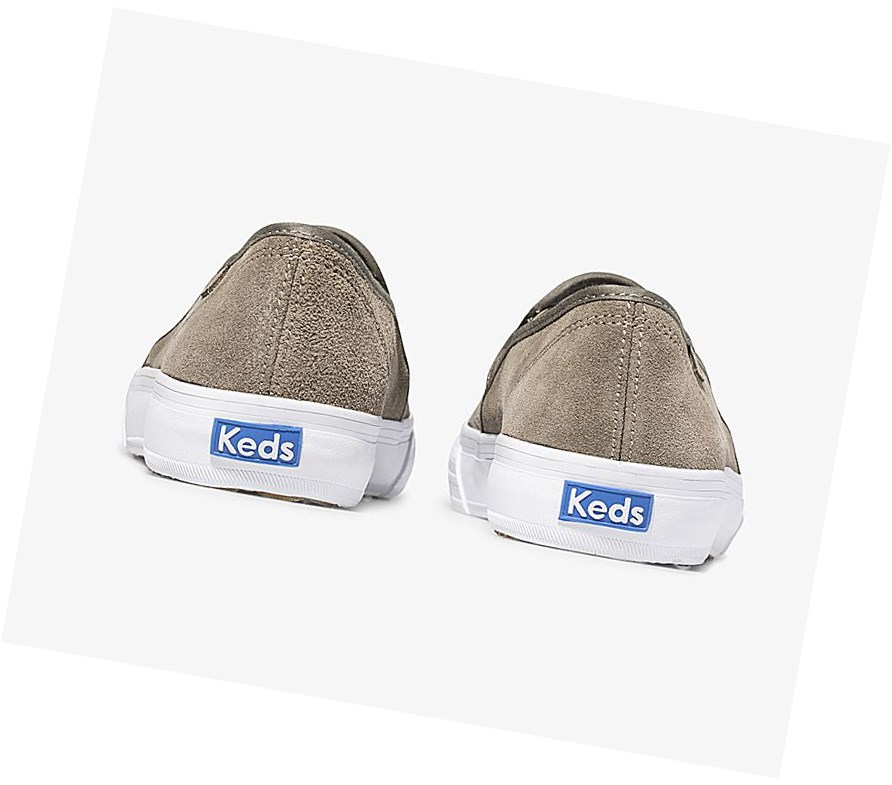 Keds Double Decker Scamosciate Fall Scarpe Slip On Donna Verde Oliva | EXLNM-1704