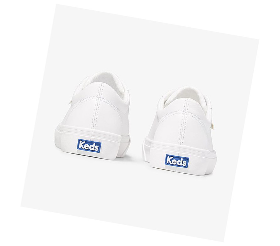 Keds Jump Kick Pelle Scarpe Stringate Donna Bianche Oro | CKAFZ-8740