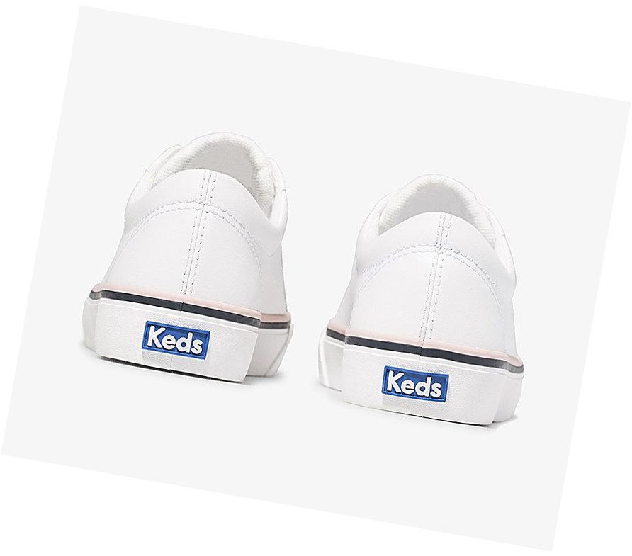 Keds Jump Kick Pelle Scarpe Stringate Donna Bianche | DGKPY-4065